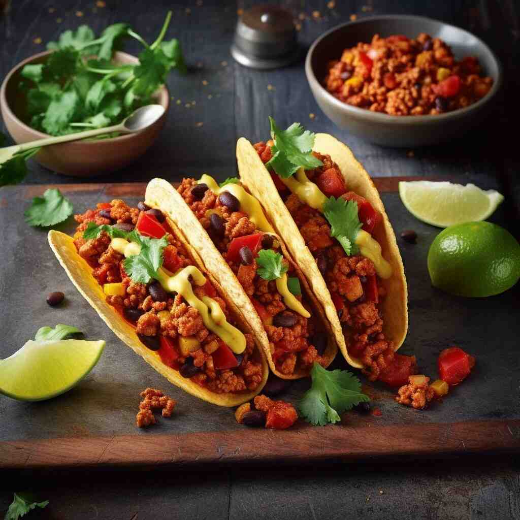 quorn chilli on tacos