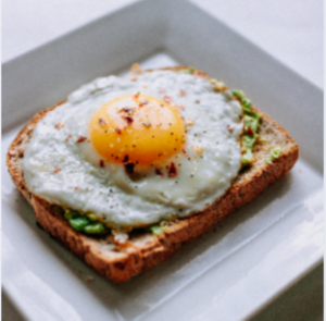 Healthy Breakfast - Fried Egg on Toast
