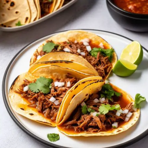 serving birria de res tacos