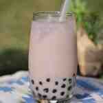 taro bubble tea milkshake