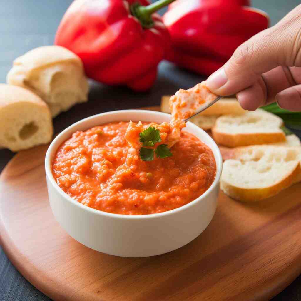 nandos red pepper dip with roasted peppers