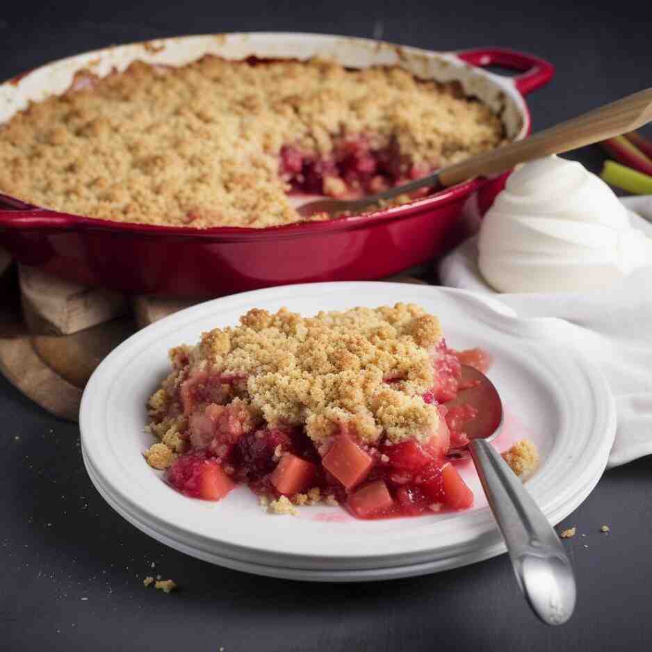 rhubarb and ginger crumble mary berry