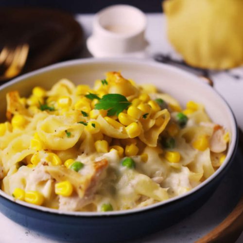 Mary Berry Tuna Pasta Bake With Cheddar, Hard Boiled Eggs and Corn