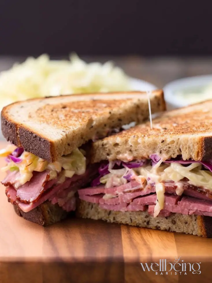 Salted Beef Sandwich with Red Cabbage Slaw