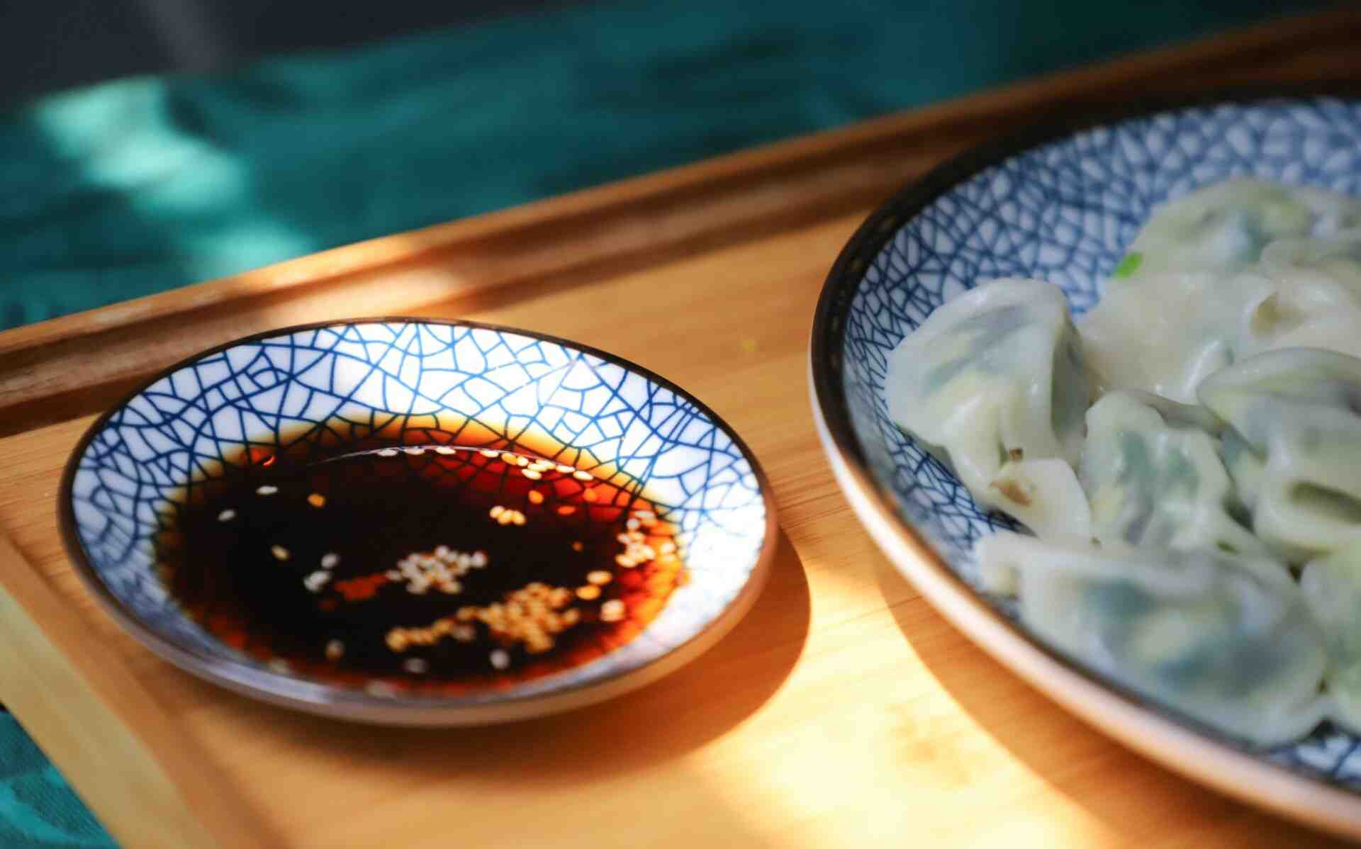 japchae vegetable dumplings dipping sauce