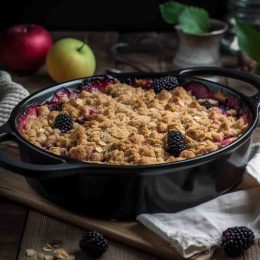 apple blackberry crumble