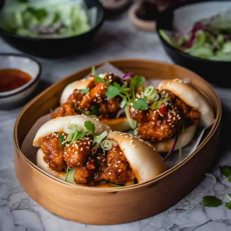 Crispy Korean Fried Chicken Bao Buns