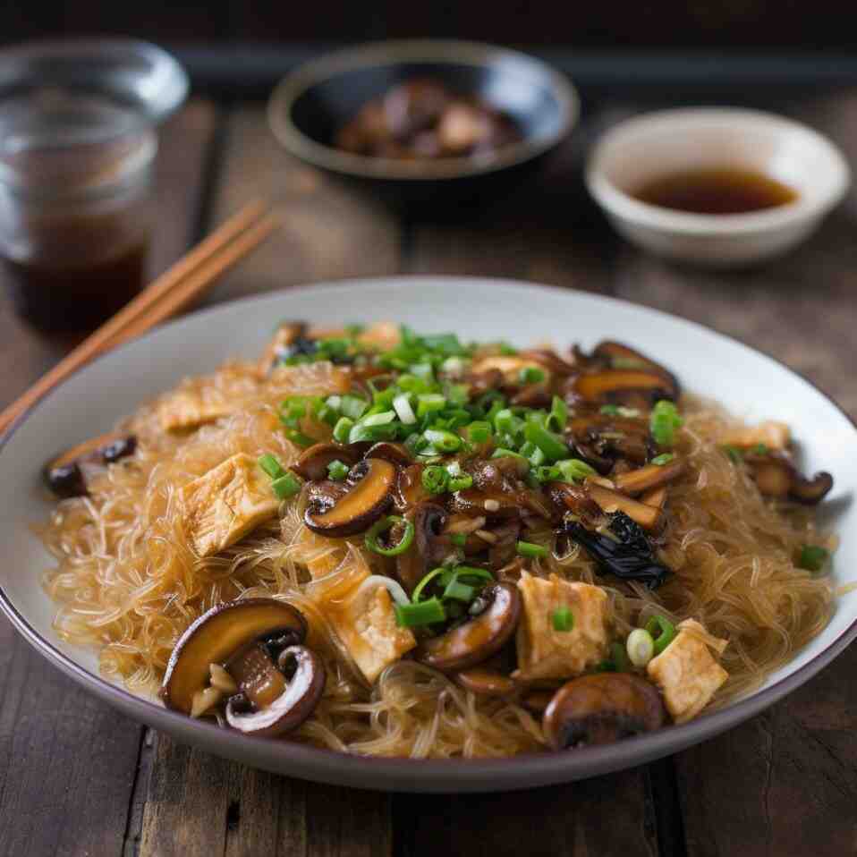 Japchae - mandu filling