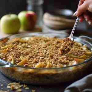 apple crumble marry berry with oats, walnuts and sunflower seeds