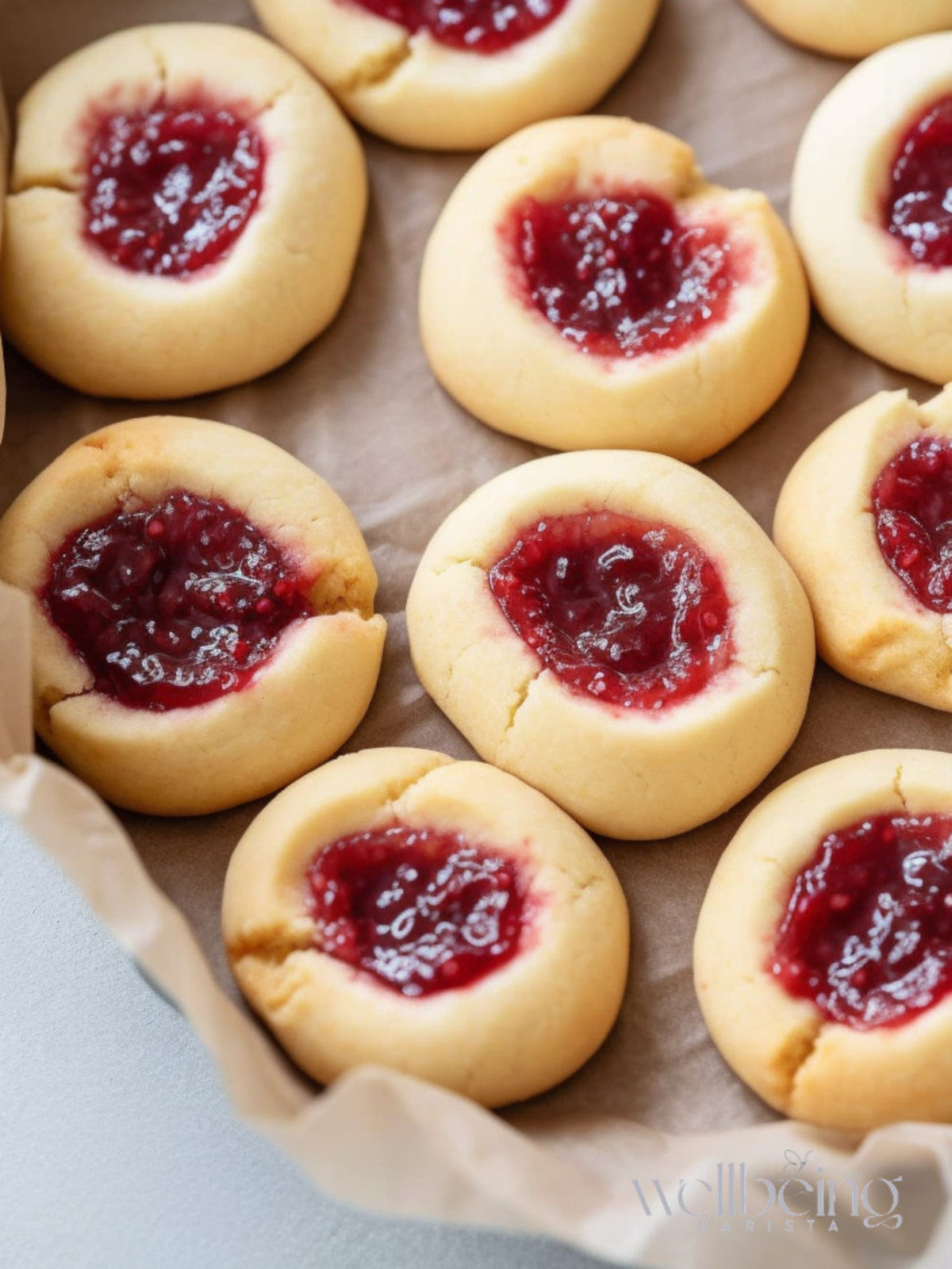 Mary Berry raspberry jam buns with sugar ready to be served