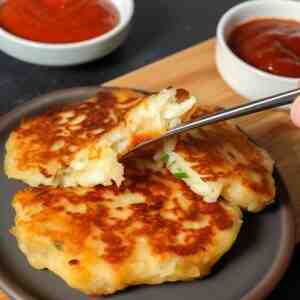 gamjajeon cheese pancakes