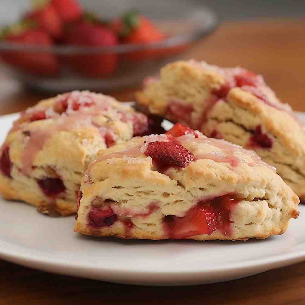 scones with fresh strawberries
