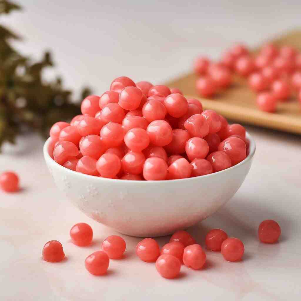 strawberry boba pearls