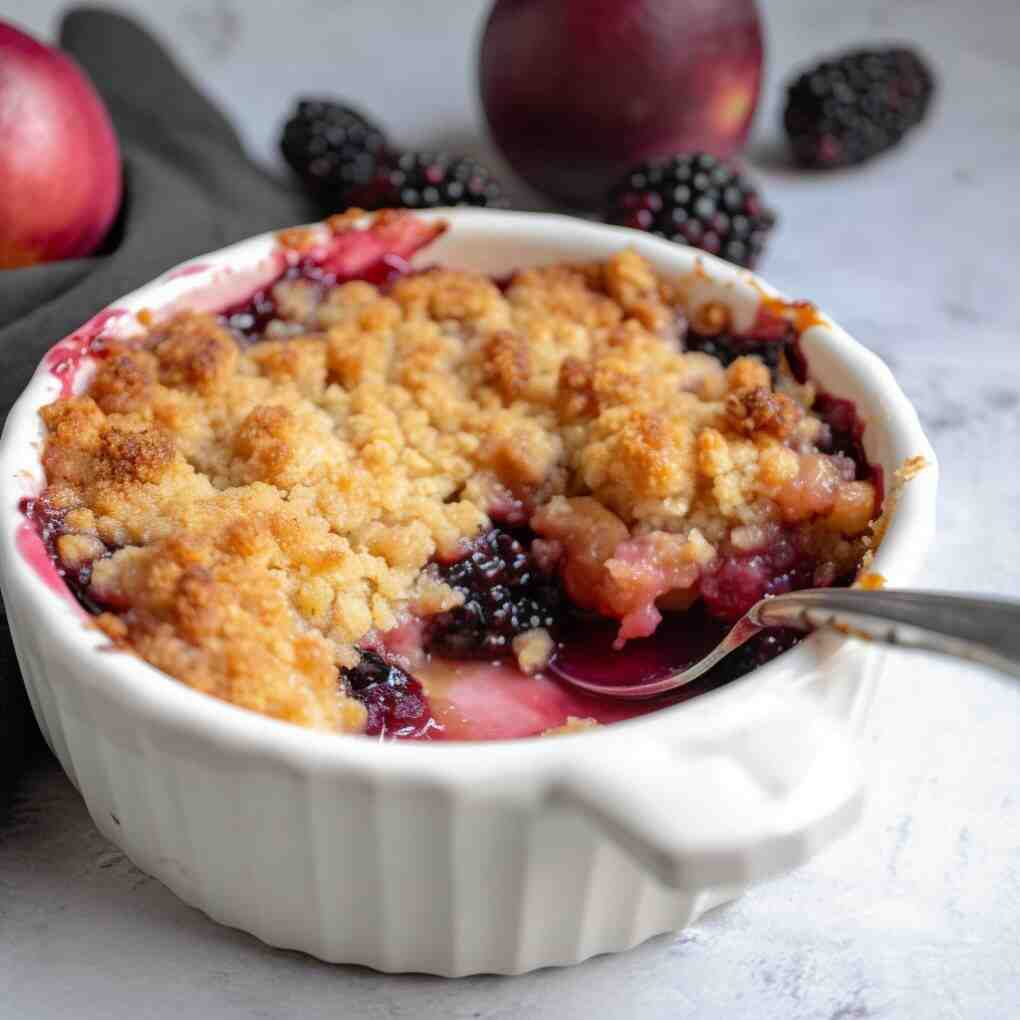 apples and blackberry crumble