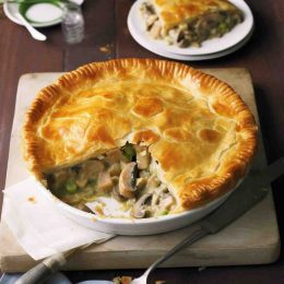 Mary Berry chicken, leek and mushroom pie