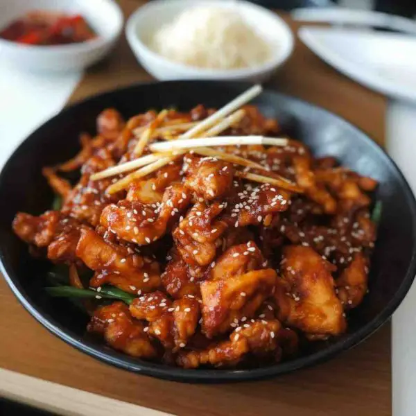 Korean Fried Chicken Street Food (Dakgangjeong)