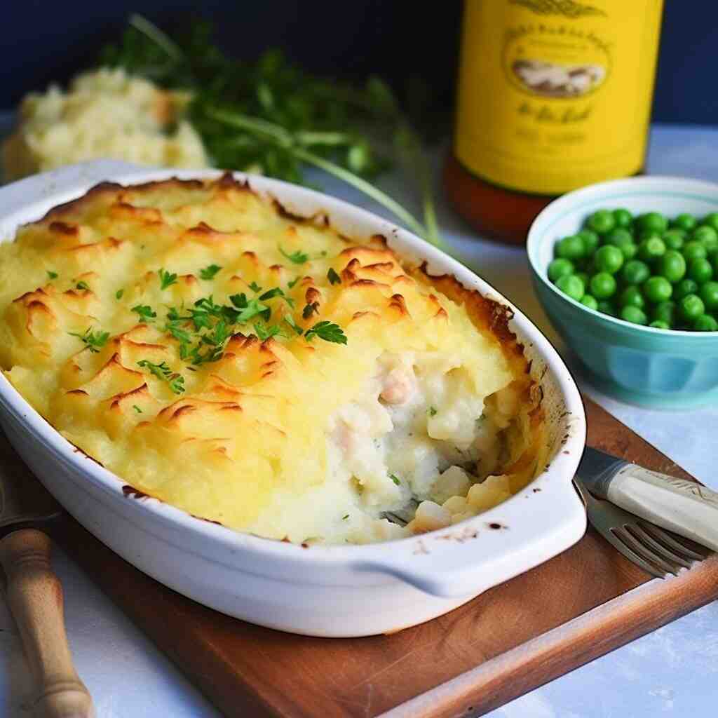 mary berry fish pie with peas as side dish