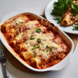 beef cannelloni with tomato sauce