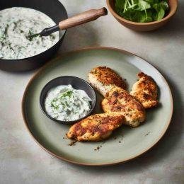 chicken escalopes with tzatziki