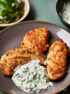 chicken escalopes with tzatziki