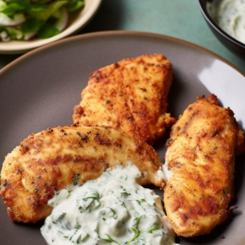 chicken escalopes with tzatziki