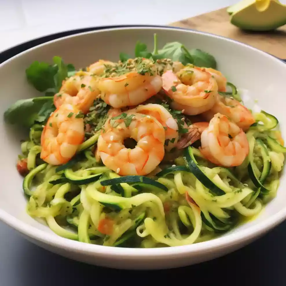 Mary Berry courgette spaghetti with prawns