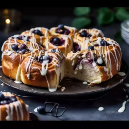 lemon blueberry cinnamon rolls