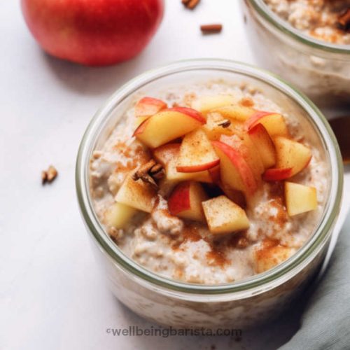 Apple Pie Overnight Oats with Cooked Apples