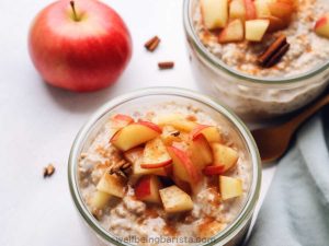 Apple Pie Overnight Oats with Cooked Apples