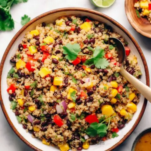 quinoa, corn, black bean and mango salad