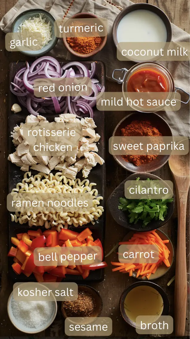 Thai chicken noodle soup ingredient list