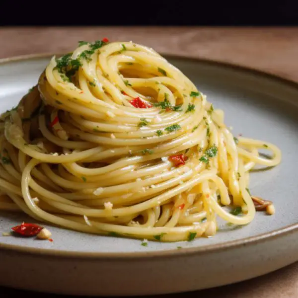 Spaghetti con Aglio Olio (Spaghetti Garlic Oil)