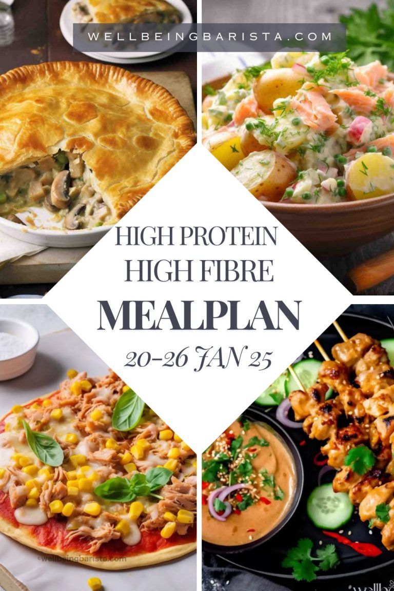 High Protein High Fibre Meal Plan for Jan 20-26 | Wellbeing Barista