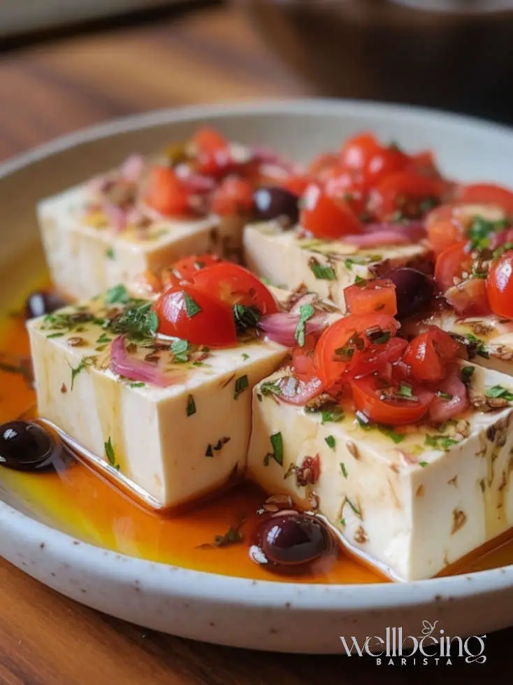 mediterranean marinated silken tofu