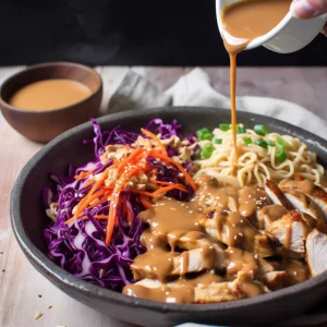 Satay Noodle Salad with Peanut Butter Sauce