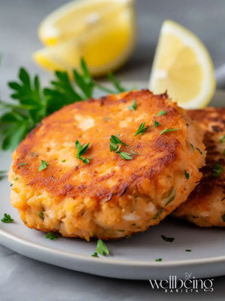 low carb salmon cakes with almonds