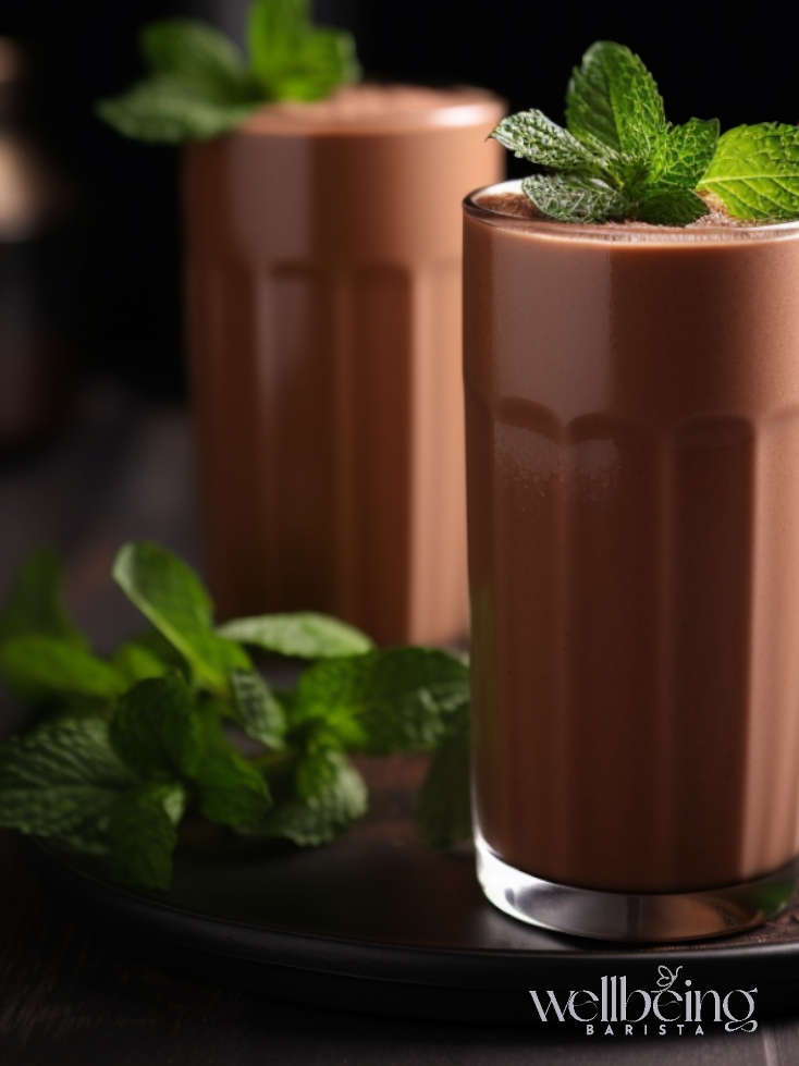 Mint chocolate protein smoothie