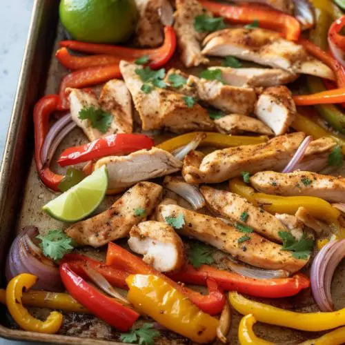 sheet pan chicken fajita