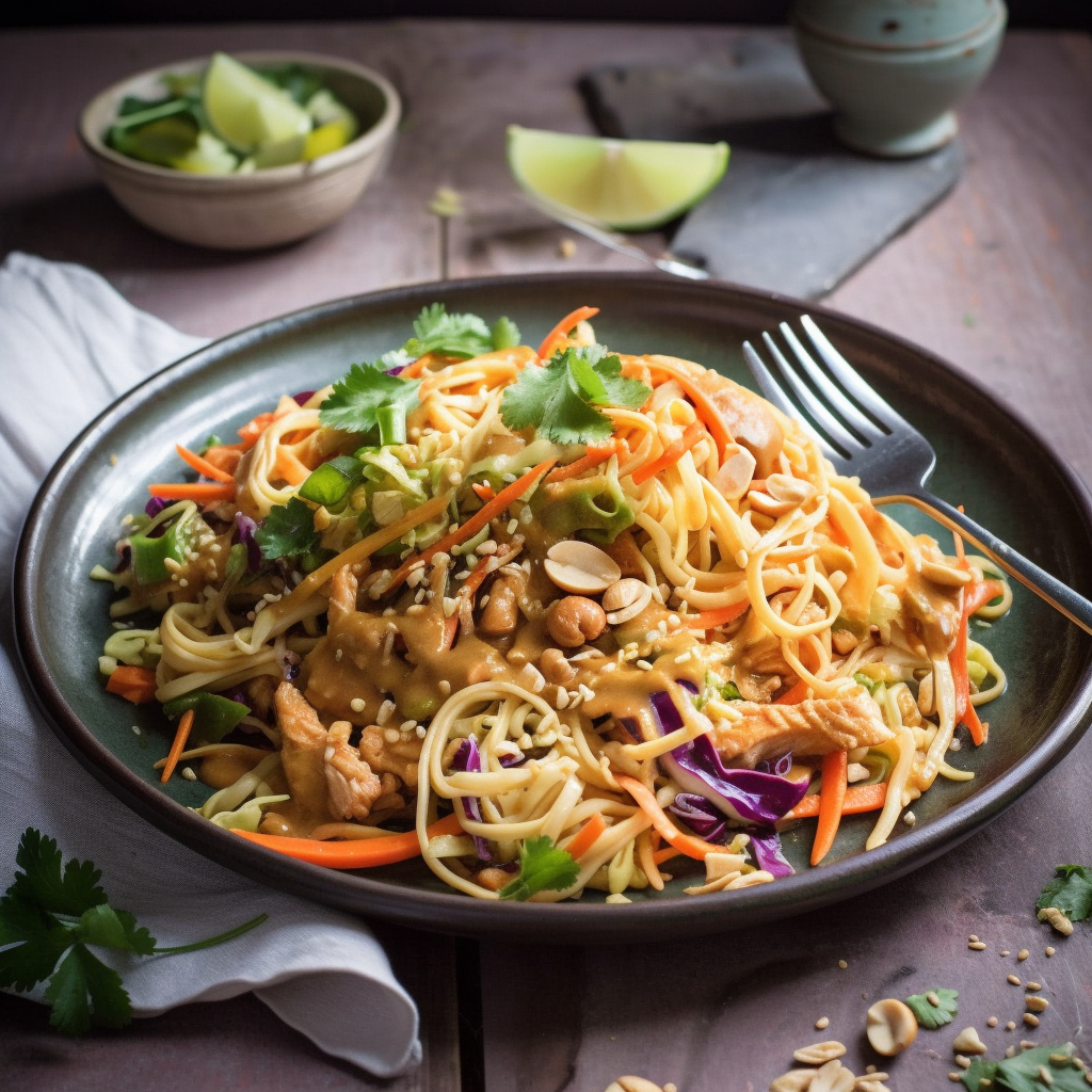 Chicken Satay Noodle Salad
