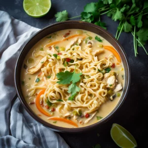 Thai Sticky Chicken Noodle Soup